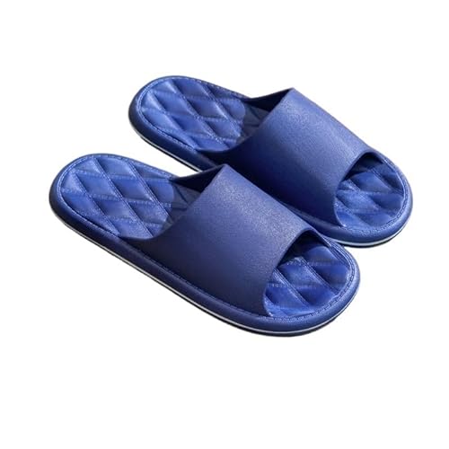 TRgqify-KM Non-slip Bathroom Slippers,Soft Slippers,Indoor And Outdoor Platform Pool Slippers Shower Slippers (Color : Dark blue, Size : 39-40) von TRgqify-KM