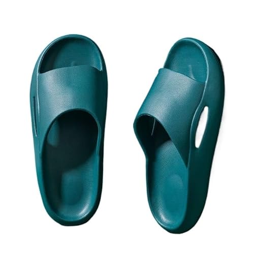 TRgqify-KM Non-slip Bathroom Slippers,Soft Slippers,Indoor And Outdoor Platform Pool Slippers Shower Slippers (Color : Dark green, Size : 38-39) von TRgqify-KM