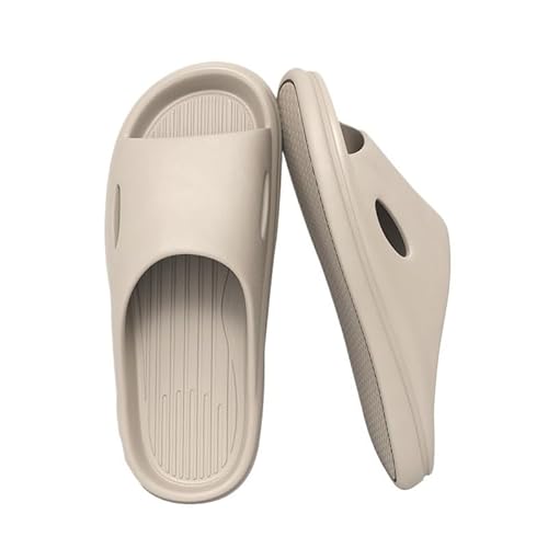 TRgqify-KM Non-slip Bathroom Slippers,Soft Slippers,Indoor And Outdoor Platform Pool Slippers Shower Slippers (Color : Gray, Size : 44 45) von TRgqify-KM