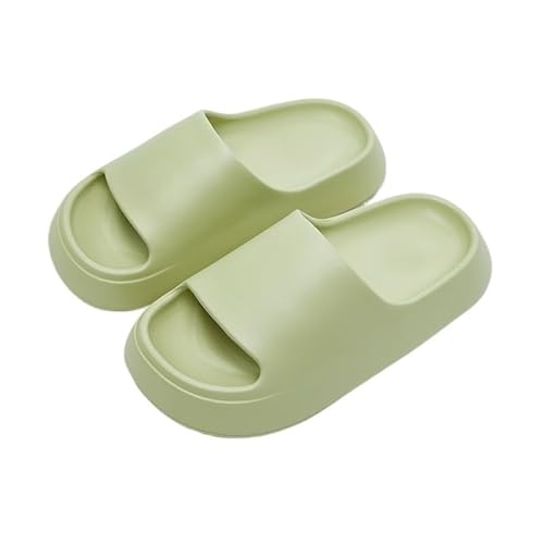 TRgqify-KM Non-slip Bathroom Slippers,Soft Slippers,Indoor And Outdoor Platform Pool Slippers Shower Slippers (Color : Gray bean green, Size : 40 41) von TRgqify-KM