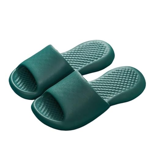 TRgqify-KM Non-slip Bathroom Slippers,Soft Slippers,Indoor And Outdoor Platform Pool Slippers Shower Slippers (Color : Green, Size : 35-36) von TRgqify-KM