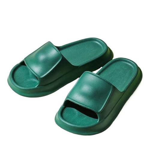 TRgqify-KM Non-slip Bathroom Slippers,Soft Slippers,Indoor And Outdoor Platform Pool Slippers Shower Slippers (Color : Green, Size : 36-37) von TRgqify-KM