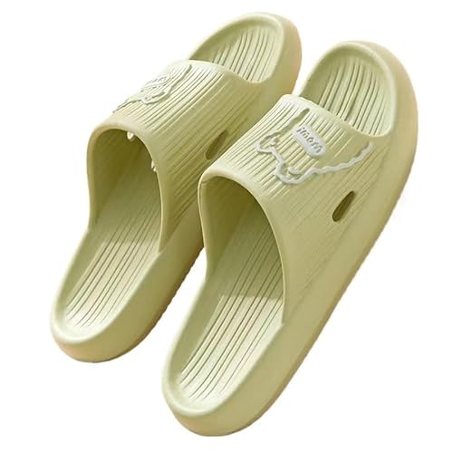 TRgqify-KM Non-slip Bathroom Slippers,Soft Slippers,Indoor And Outdoor Platform Pool Slippers Shower Slippers (Color : Green, Size : 36-37) von TRgqify-KM