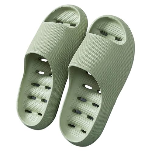 TRgqify-KM Non-slip Bathroom Slippers,Soft Slippers,Indoor And Outdoor Platform Pool Slippers Shower Slippers (Color : Green, Size : 37-38) von TRgqify-KM