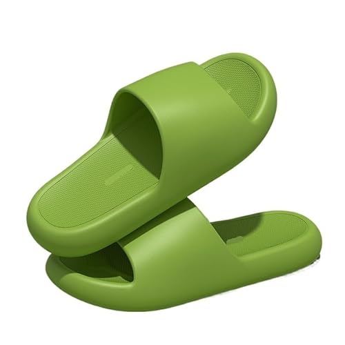 TRgqify-KM Non-slip Bathroom Slippers,Soft Slippers,Indoor And Outdoor Platform Pool Slippers Shower Slippers (Color : Green, Size : 37-38) von TRgqify-KM