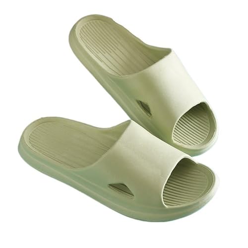 TRgqify-KM Non-slip Bathroom Slippers,Soft Slippers,Indoor And Outdoor Platform Pool Slippers Shower Slippers (Color : Green, Size : 38 * 39) von TRgqify-KM