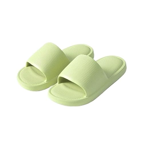 TRgqify-KM Non-slip Bathroom Slippers,Soft Slippers,Indoor And Outdoor Platform Pool Slippers Shower Slippers (Color : Green, Size : 38 39) von TRgqify-KM