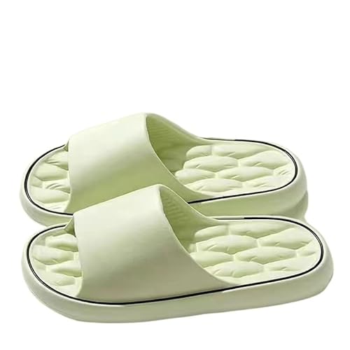 TRgqify-KM Non-slip Bathroom Slippers,Soft Slippers,Indoor And Outdoor Platform Pool Slippers Shower Slippers (Color : Green, Size : 40-41) von TRgqify-KM