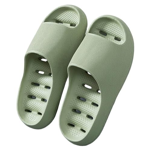TRgqify-KM Non-slip Bathroom Slippers,Soft Slippers,Indoor And Outdoor Platform Pool Slippers Shower Slippers (Color : Green, Size : 40 41) von TRgqify-KM