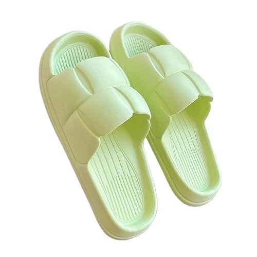 TRgqify-KM Non-slip Bathroom Slippers,Soft Slippers,Indoor And Outdoor Platform Pool Slippers Shower Slippers (Color : Green, Size : 44 * 45) von TRgqify-KM