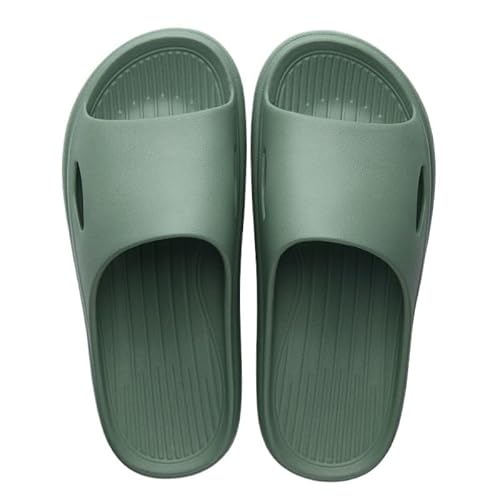 TRgqify-KM Non-slip Bathroom Slippers,Soft Slippers,Indoor And Outdoor Platform Pool Slippers Shower Slippers (Color : Green, Size : 44-45) von TRgqify-KM