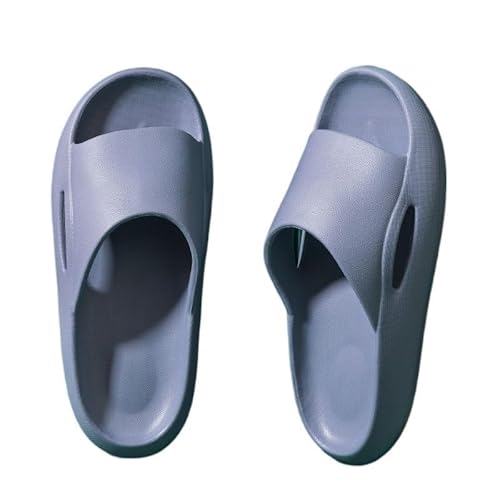 TRgqify-KM Non-slip Bathroom Slippers,Soft Slippers,Indoor And Outdoor Platform Pool Slippers Shower Slippers (Color : Grey, Size : 38-39) von TRgqify-KM