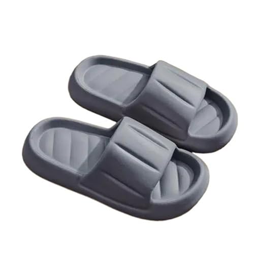 TRgqify-KM Non-slip Bathroom Slippers,Soft Slippers,Indoor And Outdoor Platform Pool Slippers Shower Slippers (Color : Grey, Size : 43-44) von TRgqify-KM