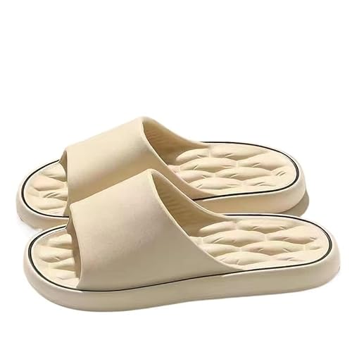 TRgqify-KM Non-slip Bathroom Slippers,Soft Slippers,Indoor And Outdoor Platform Pool Slippers Shower Slippers (Color : Khaki, Size : 38-39) von TRgqify-KM