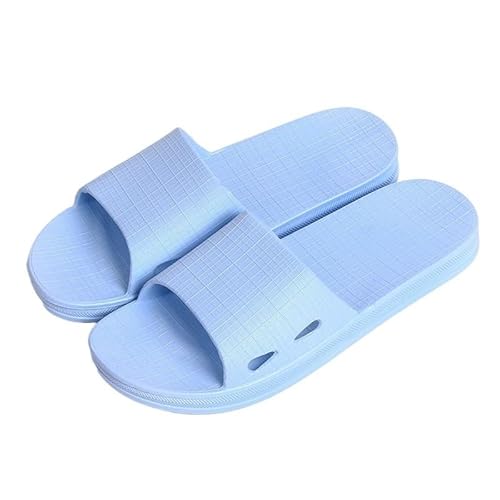 TRgqify-KM Non-slip Bathroom Slippers,Soft Slippers,Indoor And Outdoor Platform Pool Slippers Shower Slippers (Color : Light Blue, Size : 40/41) von TRgqify-KM