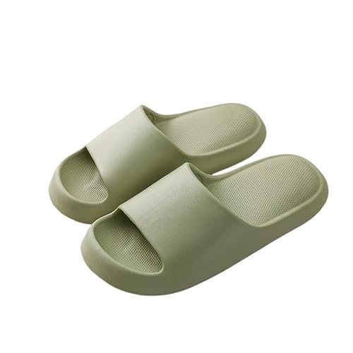 TRgqify-KM Non-slip Bathroom Slippers,Soft Slippers,Indoor And Outdoor Platform Pool Slippers Shower Slippers (Color : Light Green, Size : 43-44) von TRgqify-KM