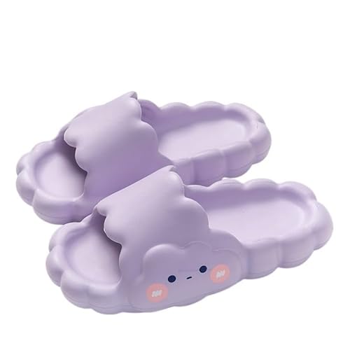 TRgqify-KM Non-slip Bathroom Slippers,Soft Slippers,Indoor And Outdoor Platform Pool Slippers Shower Slippers (Color : Light Purple, Size : 43 * 44) von TRgqify-KM
