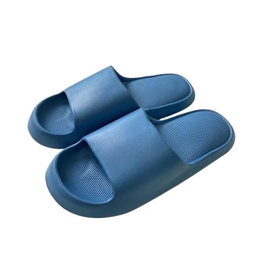 TRgqify-KM Non-slip Bathroom Slippers,Soft Slippers,Indoor And Outdoor Platform Pool Slippers Shower Slippers (Color : Navy blue, Size : 41-42) von TRgqify-KM