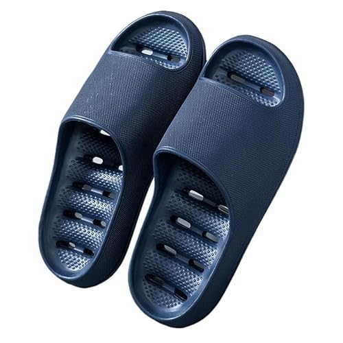 TRgqify-KM Non-slip Bathroom Slippers,Soft Slippers,Indoor And Outdoor Platform Pool Slippers Shower Slippers (Color : Ocean blue, Size : 38 39) von TRgqify-KM