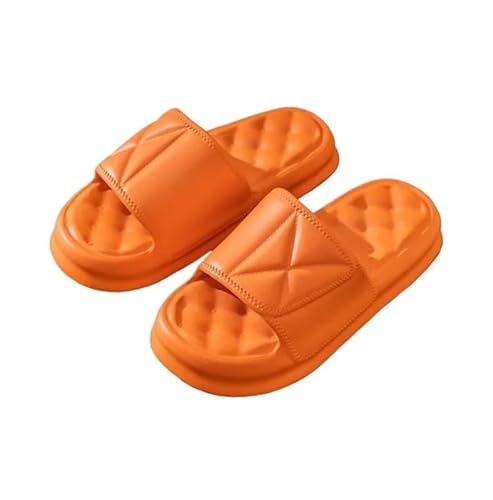 TRgqify-KM Non-slip Bathroom Slippers,Soft Slippers,Indoor And Outdoor Platform Pool Slippers Shower Slippers (Color : Orange, Size : 38 39) von TRgqify-KM