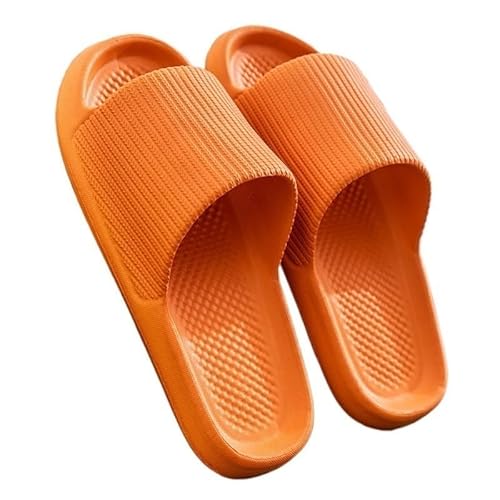 TRgqify-KM Non-slip Bathroom Slippers,Soft Slippers,Indoor And Outdoor Platform Pool Slippers Shower Slippers (Color : Orange, Size : 42 43) von TRgqify-KM