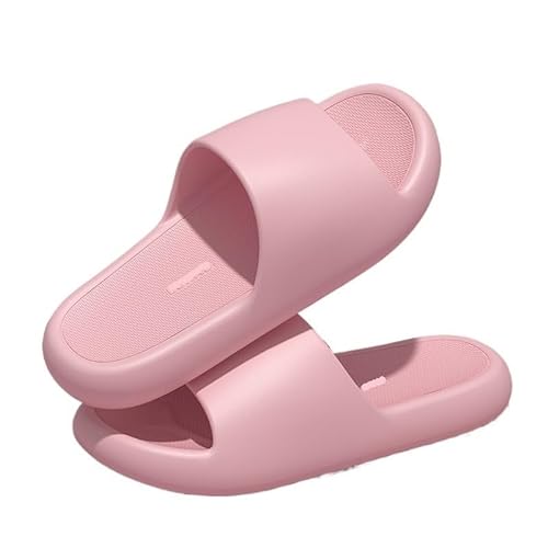 TRgqify-KM Non-slip Bathroom Slippers,Soft Slippers,Indoor And Outdoor Platform Pool Slippers Shower Slippers (Color : Pink, Size : 43-44) von TRgqify-KM