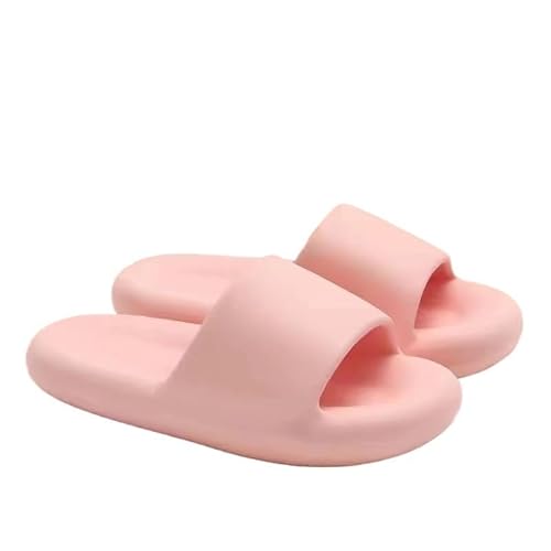 TRgqify-KM Non-slip Bathroom Slippers,Soft Slippers,Indoor And Outdoor Platform Pool Slippers Shower Slippers (Color : Pink, Size : 44-45) von TRgqify-KM