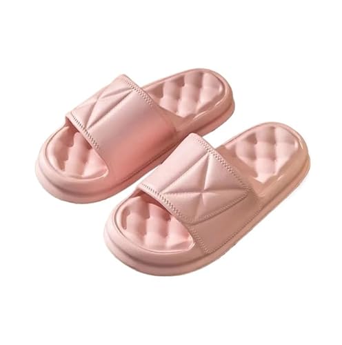 TRgqify-KM Non-slip Bathroom Slippers,Soft Slippers,Indoor And Outdoor Platform Pool Slippers Shower Slippers (Color : Pink, Size : 44 45) von TRgqify-KM