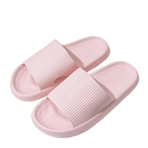 TRgqify-KM Non-slip Bathroom Slippers,Soft Slippers,Indoor And Outdoor Platform Pool Slippers Shower Slippers (Color : Pink, Size : 44 45) von TRgqify-KM