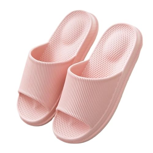 TRgqify-KM Non-slip Bathroom Slippers,Soft Slippers,Indoor And Outdoor Platform Pool Slippers Shower Slippers (Color : Pink Eur, Size : 42-43) von TRgqify-KM