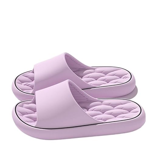 TRgqify-KM Non-slip Bathroom Slippers,Soft Slippers,Indoor And Outdoor Platform Pool Slippers Shower Slippers (Color : Purple, Size : 38-39) von TRgqify-KM