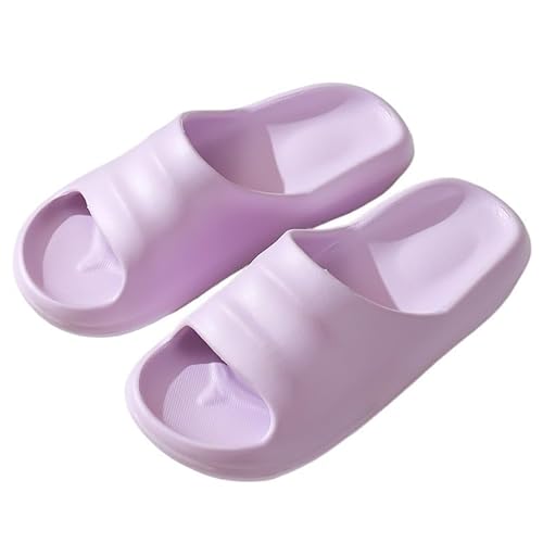 TRgqify-KM Non-slip Bathroom Slippers,Soft Slippers,Indoor And Outdoor Platform Pool Slippers Shower Slippers (Color : Purple, Size : 38 39) von TRgqify-KM