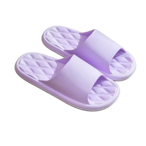 TRgqify-KM Non-slip Bathroom Slippers,Soft Slippers,Indoor And Outdoor Platform Pool Slippers Shower Slippers (Color : Purple, Size : 41-42) von TRgqify-KM