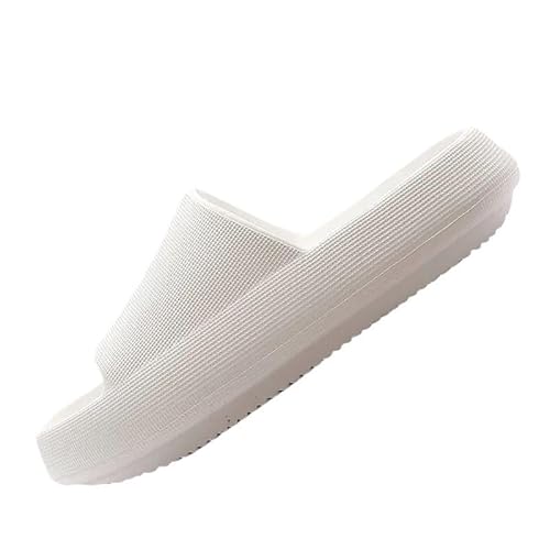 TRgqify-KM Non-slip Bathroom Slippers,Soft Slippers,Indoor And Outdoor Platform Pool Slippers Shower Slippers (Color : White, Size : 35-36) von TRgqify-KM