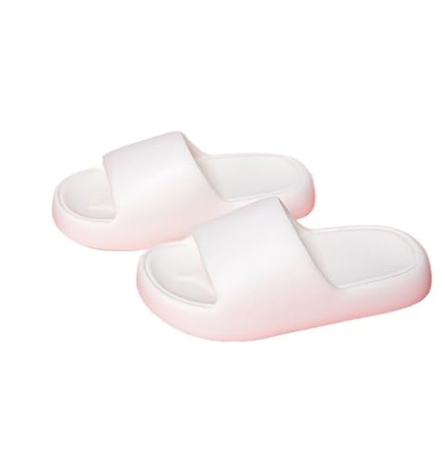 TRgqify-KM Non-slip Bathroom Slippers,Soft Slippers,Indoor And Outdoor Platform Pool Slippers Shower Slippers (Color : White, Size : 36-37) von TRgqify-KM