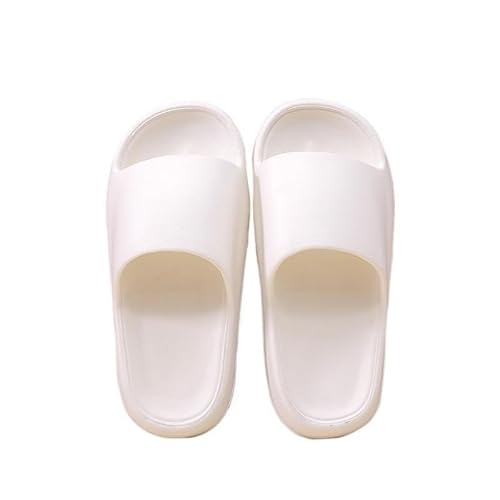 TRgqify-KM Non-slip Bathroom Slippers,Soft Slippers,Indoor And Outdoor Platform Pool Slippers Shower Slippers (Color : White, Size : 38/39) von TRgqify-KM