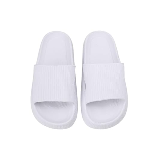 TRgqify-KM Non-slip Bathroom Slippers,Soft Slippers,Indoor And Outdoor Platform Pool Slippers Shower Slippers (Color : White, Size : 38 39) von TRgqify-KM
