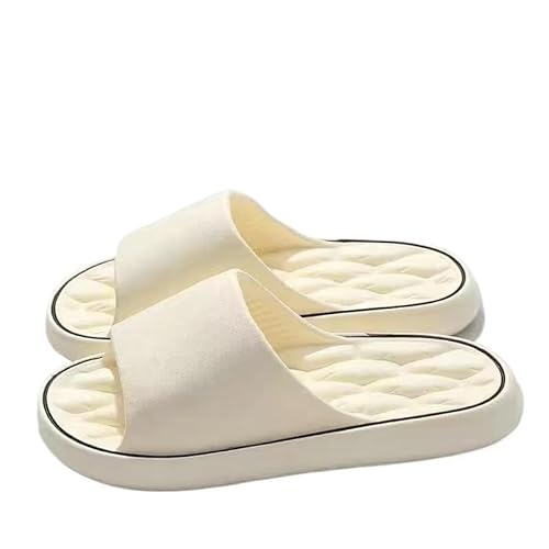 TRgqify-KM Non-slip Bathroom Slippers,Soft Slippers,Indoor And Outdoor Platform Pool Slippers Shower Slippers (Color : White, Size : 42-43) von TRgqify-KM
