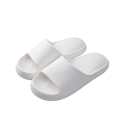 TRgqify-KM Non-slip Bathroom Slippers,Soft Slippers,Indoor And Outdoor Platform Pool Slippers Shower Slippers (Color : White, Size : 43-44) von TRgqify-KM