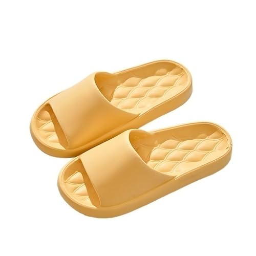 TRgqify-KM Non-slip Bathroom Slippers,Soft Slippers,Indoor And Outdoor Platform Pool Slippers Shower Slippers (Color : Yellow, Size : 35-36) von TRgqify-KM