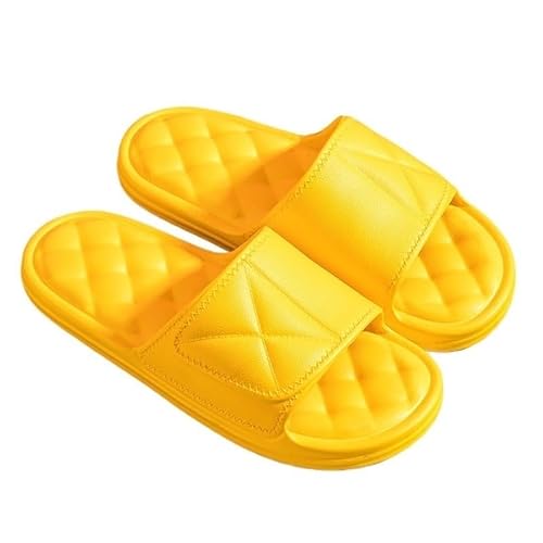TRgqify-KM Non-slip Bathroom Slippers,Soft Slippers,Indoor And Outdoor Platform Pool Slippers Shower Slippers (Color : Yellow, Size : 36 37) von TRgqify-KM