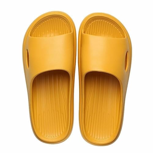 TRgqify-KM Non-slip Bathroom Slippers,Soft Slippers,Indoor And Outdoor Platform Pool Slippers Shower Slippers (Color : Yellow, Size : 46-47) von TRgqify-KM