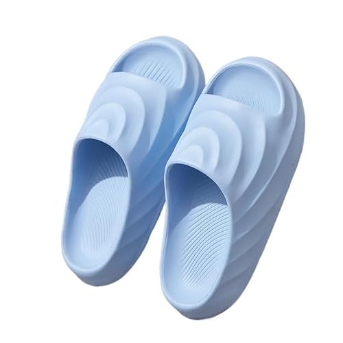 TRgqify-KM Non-slip Bathroom Slippers,Soft Slippers,Indoor and Outdoor Platform Pool Slippers Shower Slippers (Color : Blue, Size : 36) von TRgqify-KM