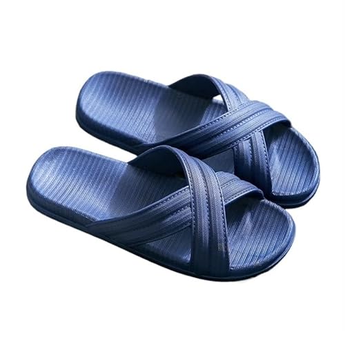 TRgqify-KM Non-slip Bathroom Slippers,Soft Slippers,Indoor and Outdoor Platform Pool Slippers Shower Slippers (Color : Blue, Size : 38-39) von TRgqify-KM