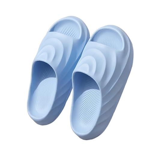 TRgqify-KM Non-slip Bathroom Slippers,Soft Slippers,Indoor and Outdoor Platform Pool Slippers Shower Slippers (Color : Blue, Size : 40) von TRgqify-KM