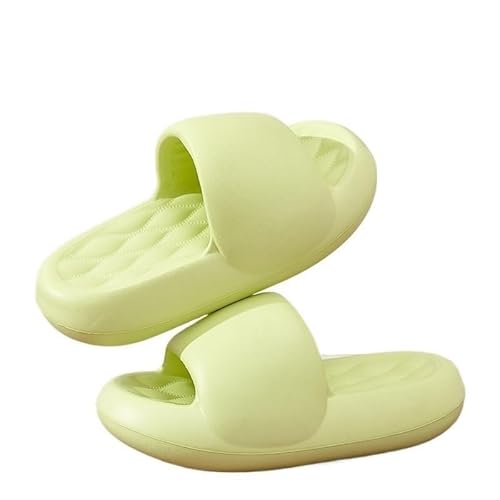 TRgqify-KM Non-slip Bathroom Slippers,Soft Slippers,Indoor and Outdoor Platform Pool Slippers Shower Slippers (Color : Light Green, Size : 38/39) von TRgqify-KM