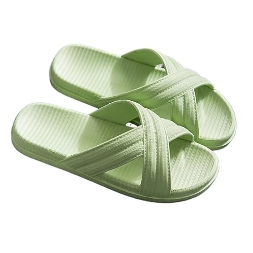 TRgqify-KM Non-slip Bathroom Slippers,Soft Slippers,Indoor and Outdoor Platform Pool Slippers Shower Slippers (Color : Light Green, Size : 40-41) von TRgqify-KM