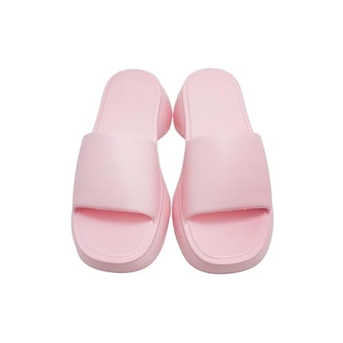 TRgqify-KM Non-slip Bathroom Slippers,Soft Slippers,Indoor and Outdoor Platform Pool Slippers Shower Slippers (Color : Pink, Size : 36 37) von TRgqify-KM