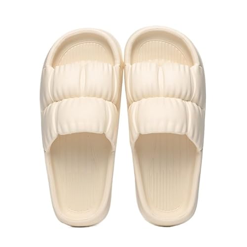 TRgqify-KM Non-slip Bathroom Slippers,Soft Slippers,Indoor and Outdoor Platform Pool Slippers Shower Slippers (Color : White, Size : 36 37) von TRgqify-KM
