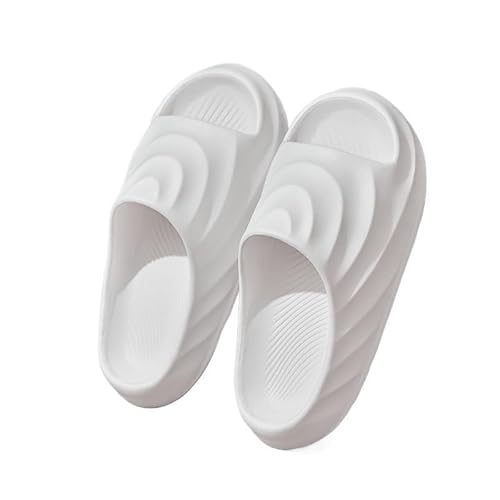 TRgqify-KM Non-slip Bathroom Slippers,Soft Slippers,Indoor and Outdoor Platform Pool Slippers Shower Slippers (Color : White, Size : 42) von TRgqify-KM